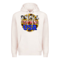 Pale Pink small town usa Premium Hoodie - JahusDesignShop