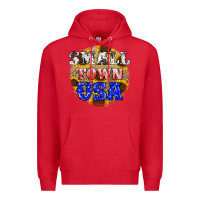 Red small town usa Premium Hoodie - JahusDesignShop