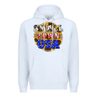 White small town usa Premium Hoodie - JahusDesignShop