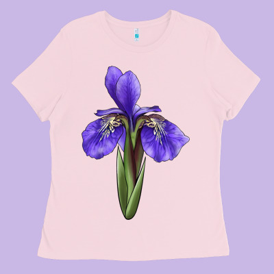 Iris Flower Illustrations Ladies Tee Designed By Lillyallendesigns