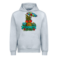 Heather Grey Summer Urban Hoodie - CowhideDigitalArt