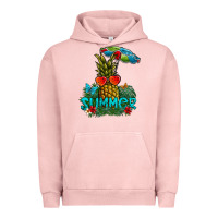 Pigment Salmon Summer Urban Hoodie - CowhideDigitalArt