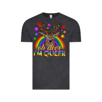 Vintage Black LGBTQ+ Oh Deer I'm Queer Vintage Tee - BundleAndBundleShop