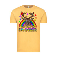 Vintage Mustard LGBTQ+ Oh Deer I'm Queer Vintage Tee - BundleAndBundleShop