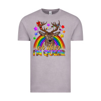 Vintage Zinc LGBTQ+ Oh Deer I'm Queer Vintage Tee - BundleAndBundleShop