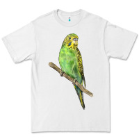 White Budgeriar Bird Parrot Premium Tee - LillyAllenDesigns