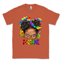 Copper LGBTQ+ Messy Bun Mom Pride With Flower Classic Tee - BundleAndBundleShop