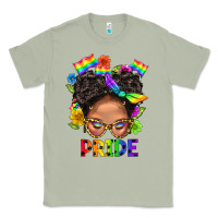 Matcha LGBTQ+ Messy Bun Mom Pride With Flower Classic Tee - BundleAndBundleShop