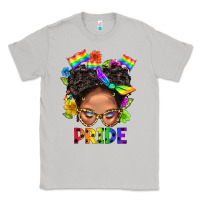 Moon Dust LGBTQ+ Messy Bun Mom Pride With Flower Classic Tee - BundleAndBundleShop