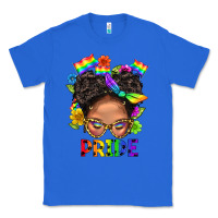 True Royal LGBTQ+ Messy Bun Mom Pride With Flower Classic Tee - BundleAndBundleShop