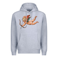 Heather Grey cupid olivia Premium Hoodie - OliviaCreatesArt