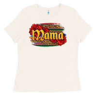 Latina Mama With Serape And Roses Ladies Tee | Teevron