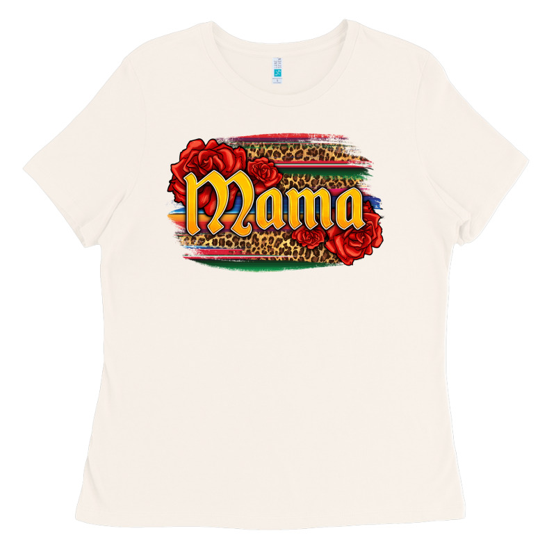 Latina Mama With Serape And Roses Ladies Tee by Jasminsmagicworld | Teevron