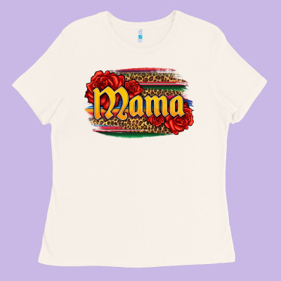 Latina Mama With Serape And Roses Ladies Tee Designed By Jasminsmagicworld