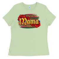 Matcha Latina mama with serape and roses Ladies Tee - Jasminsmagicworld