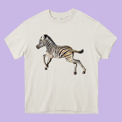 Baby Zebra Heavy Core Tee Designed By Lillyallendesigns