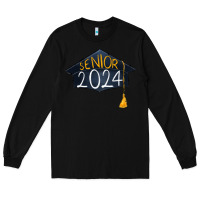 Black senior 2024 graduation Long Sleeve Tee - RanaPortraitStore
