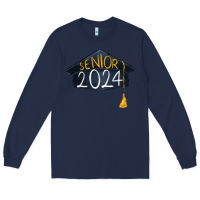 Navy senior 2024 graduation Long Sleeve Tee - RanaPortraitStore