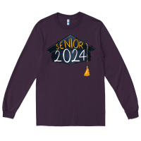 Plum senior 2024 graduation Long Sleeve Tee - RanaPortraitStore