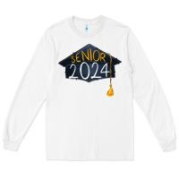 White senior 2024 graduation Long Sleeve Tee - RanaPortraitStore