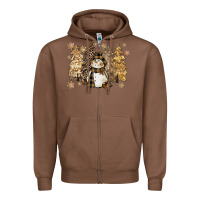 Chestnut snowman with christmas trees 11inches Zipper Hoodie - CowGirlArtShop