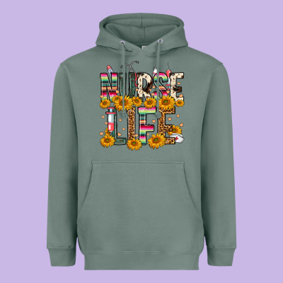 Western Nurse Life Heavyweight Hoodie Designed By Fadigitalartstudio