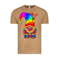 Vintage Camel LGBTQ+ Pride Gnome With Heart Balloon Vintage Tee - BundleAndBundleShop
