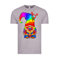 Vintage Zinc LGBTQ+ Pride Gnome With Heart Balloon Vintage Tee - BundleAndBundleShop
