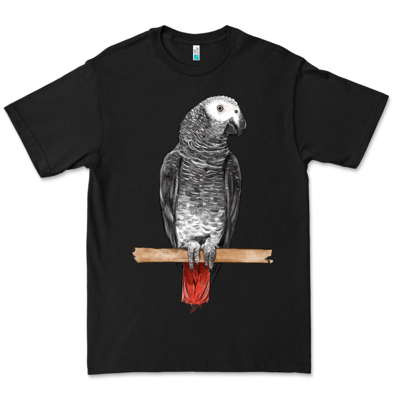 African Gray Parrot Bird Premium Tee by LillyAllenDesigns | Teevron