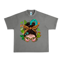 Tornado Western  Messy Bun With Cactus Urban Heavy Tee - BundleAndBundleShop