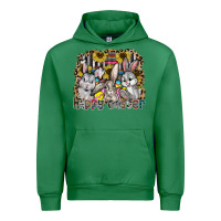 Emerald Happy Easter Urban Hoodie - CowhideDigitalArt