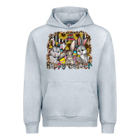 Heather Grey Happy Easter Urban Hoodie - CowhideDigitalArt