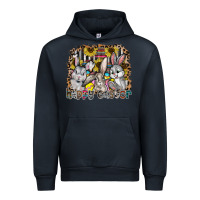 Navy Happy Easter Urban Hoodie - CowhideDigitalArt