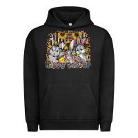 Pigment Black Happy Easter Urban Hoodie - CowhideDigitalArt