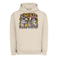 Pigment French Oak Happy Easter Urban Hoodie - CowhideDigitalArt