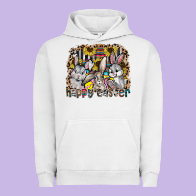 Happy Easter Urban Hoodie Designed By Cowhidedigitalart