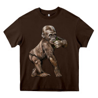 Chocolate Brown Baby Gorilla Heavy Core Tee - LillyAllenDesigns