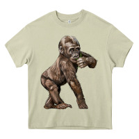 Mossy Baby Gorilla Heavy Core Tee - LillyAllenDesigns