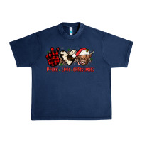 Navy peace love christmas Urban Heavy Tee - JahusDesignShop