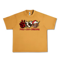 Peanut Butter peace love christmas Urban Heavy Tee - JahusDesignShop