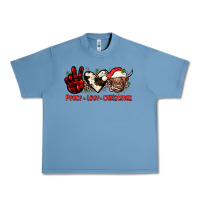 Pebble Blue peace love christmas Urban Heavy Tee - JahusDesignShop