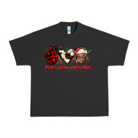 Pigment Black peace love christmas Urban Heavy Tee - JahusDesignShop