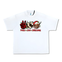 White peace love christmas Urban Heavy Tee - JahusDesignShop