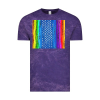 Cloud Purple LGBTQ+ Pride American Flag Tumbler Vintage Tee - BundleAndBundleShop