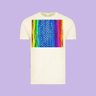 Lgbtq+ Pride American Flag Tumbler Vintage Tee Designed By Bundleandbundleshop