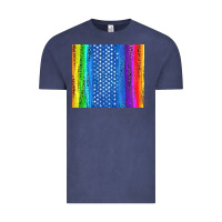 Vintage Denim LGBTQ+ Pride American Flag Tumbler Vintage Tee - BundleAndBundleShop
