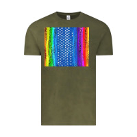 Vintage Olive LGBTQ+ Pride American Flag Tumbler Vintage Tee - BundleAndBundleShop