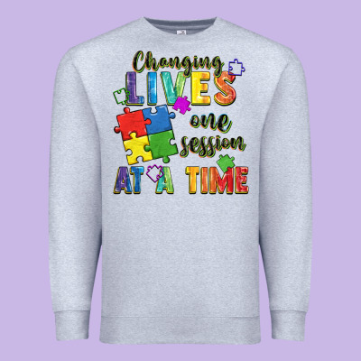 Changing Lives One Session At A Time Premium Sweatshirt Designed By Fadigitalartstudio
