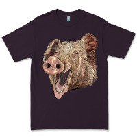 Plum american yorkshire pig face Premium Tee - LillyAllenDesigns