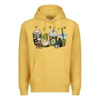 Antique Gold us army coffee cups Premium Hoodie - OliviaCreatesArt